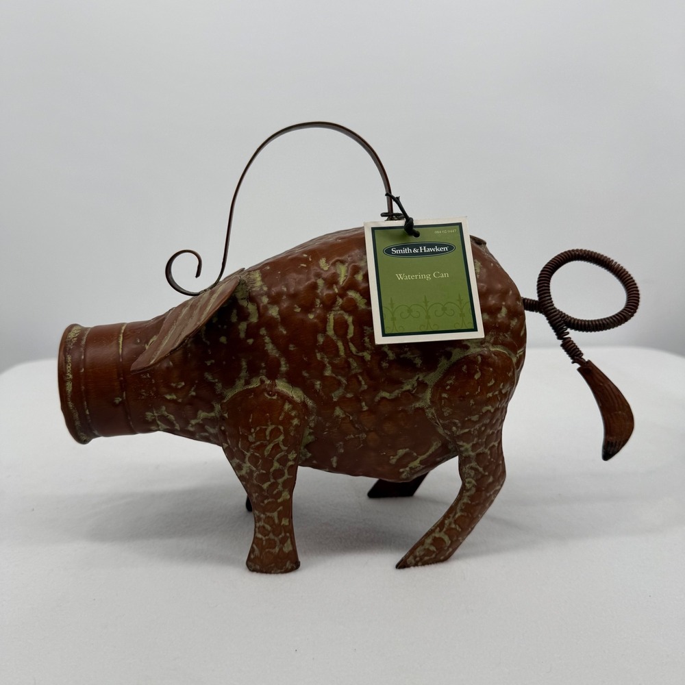 Vtg Smith & Hawken Watering Can Copper‎ Pig Iron Antique Finish 2008